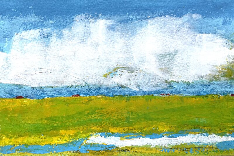 Landschap op papier van Kees van Rijen