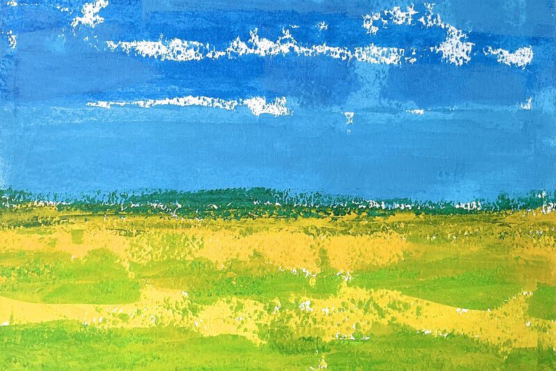Landschap op papier van Kees van Rijen