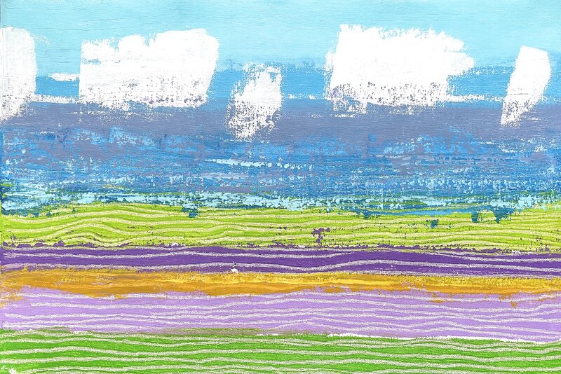 Landschap op papier van Kees van Rijen
